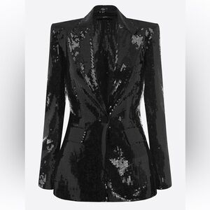 Alex Perry Single Breasted Sequin Blazer